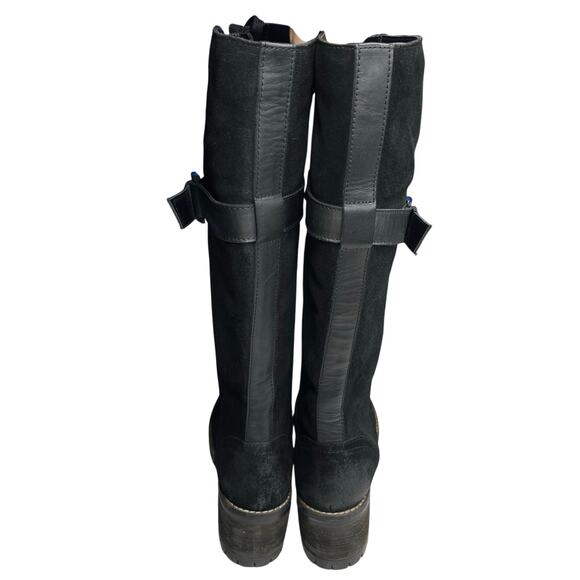 Vintage Foundry Co womens Naomi Tall Boots size 8 New  Black Suede Lace Up - Picture 4 of 13